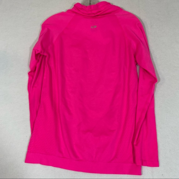 Champion Cowl/Turtleneck Pullover Top Barbiecore Hot Pink Running Sweats… - Picture 6 of 9